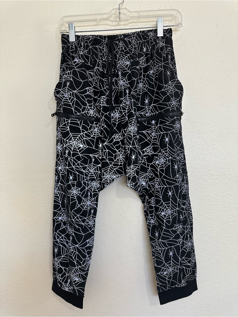 Dolls Kill Spider Byte Reflective Drop Crotch Joggers, S